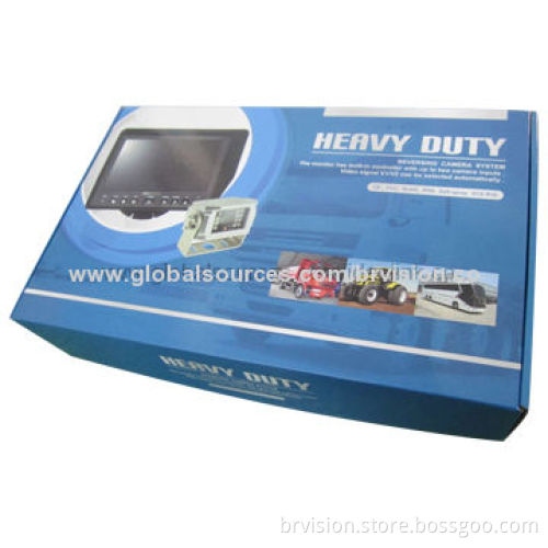 Truck Rearview System with 7-inch Vehicle Monitor and Water-resistant Camera, 20m Extension Cable